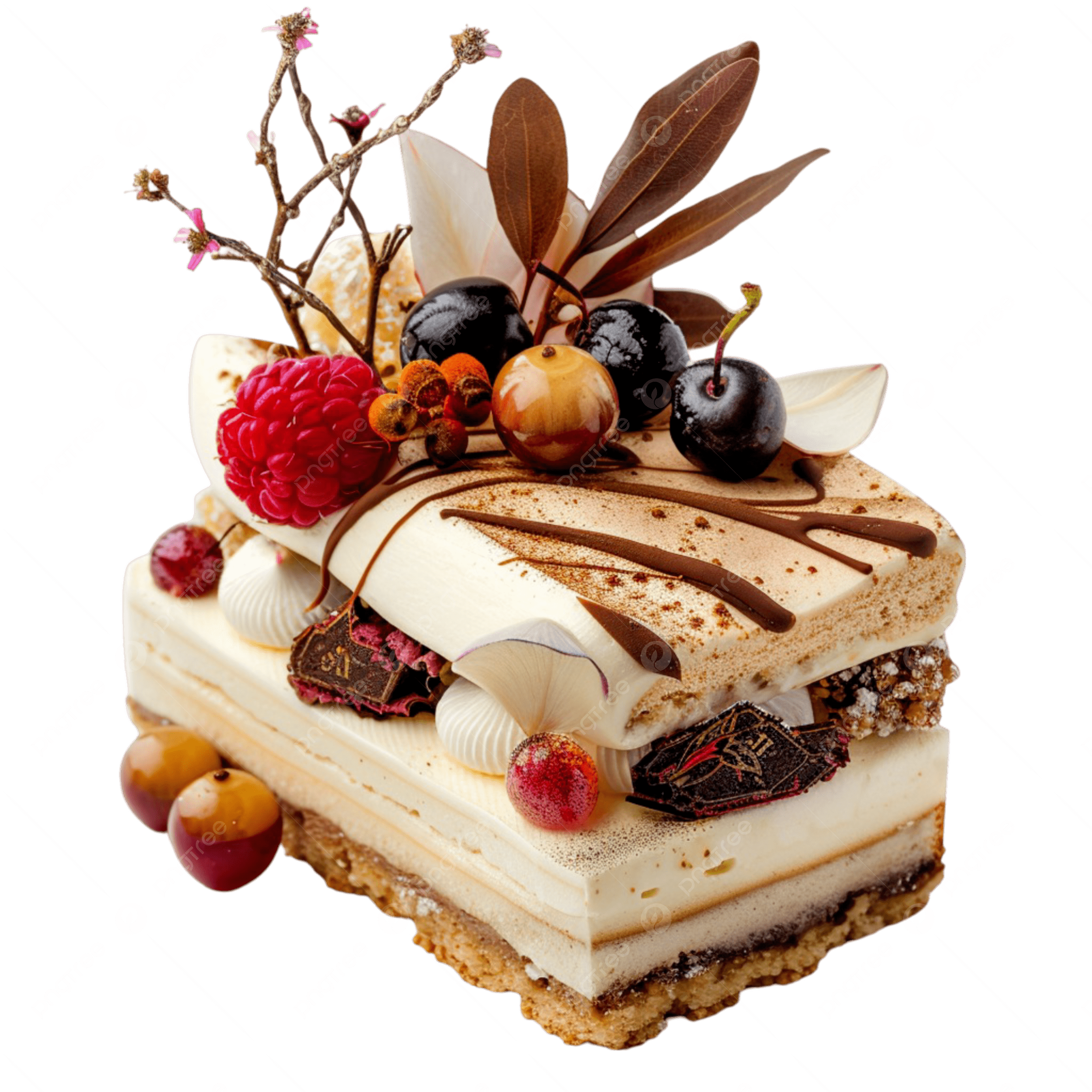 Home pngtree french patisserie cake on a white background delicate dessert for holidays png image 15298556